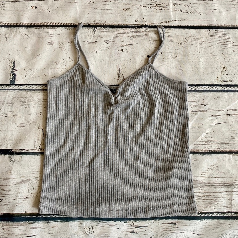 TopShop cinch grey tank top
